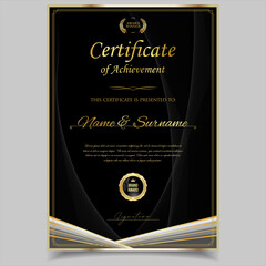 Certificate or diploma retro design template vector illustration 