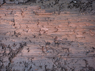 Schlamm auf der Strasse nach viel Regen