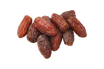 Sweet fresh medjool dates isolated on transparent background	
