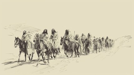 Biblical Illustration of Jesus' Entry into Jerusalem, Ideal for article
