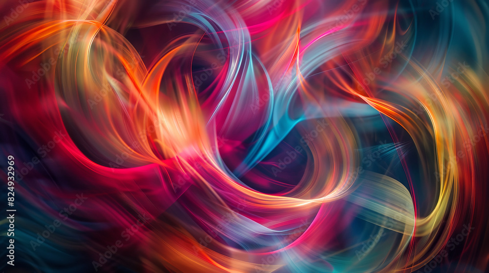 Canvas Prints dynamic abstract light painting captured through long exposure