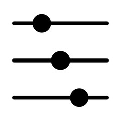 slider icon, silhouette vector isolated on white background. simple and modern design