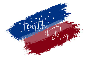 4th of july lettering grunge USA flag
