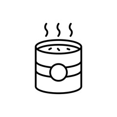 Soup outline icons, minimalist vector illustration ,simple transparent graphic element .Isolated on white background