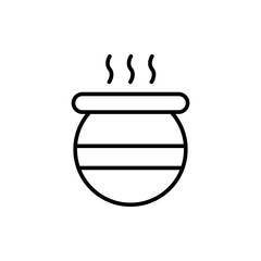 Soup outline icons, minimalist vector illustration ,simple transparent graphic element .Isolated on white background