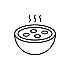 Soup outline icons, minimalist vector illustration ,simple transparent graphic element .Isolated on white background