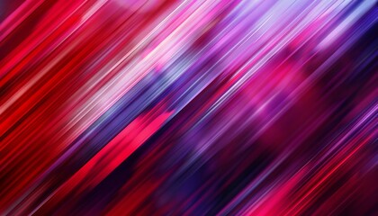 Crimson Horizon: Abstract Blurred Red Diagonal Lines on Dark Purple - Perfect Background for Web Des