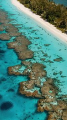 Blue Lagoon Aerial View of Tropical Barrier Reef