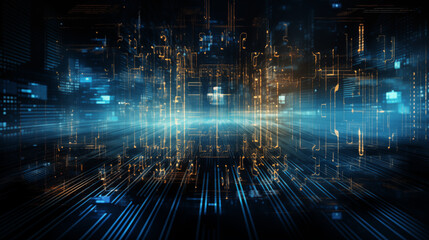 Digital background, neural networks, artificial intelligence and data transfer