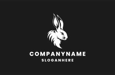 Fototapeta premium Rabbit logo icon design template vector illustration
