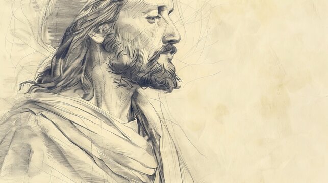 Jesus' Parable of the Hidden Treasure, Biblical Illustration of Value, Perfect for Religious Stock Photos