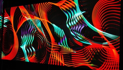 Dancing Lights: An Exploration of Abstract LED Panel Art in a 7:4 Aspect Ratio