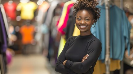 A Black woman entrepreneur and her journey of successfully managing clothing store.