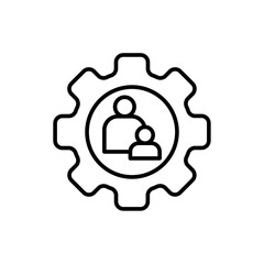 Parental control outline icons, minimalist vector illustration ,simple transparent graphic element .Isolated on white background