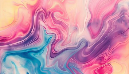 Obraz premium Retro Vibrance: Abstract Liquid Paint Gradient Waves Texture Overlay