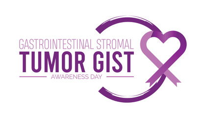 Gastrointestinal Stromal Tumor GIST awareness day observed every year in July. Template for background, banner, card, poster with text inscription.