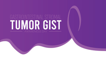 Gastrointestinal Stromal Tumor GIST awareness day observed every year in July. Template for background, banner, card, poster with text inscription.