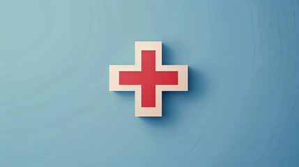 Fototapeta premium cross symbol representing medical health insurance healthcare concept vector illustration