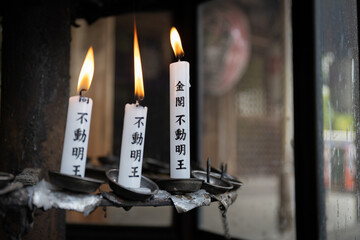 お寺の蝋燭