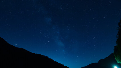 夏休み田舎の星空