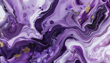 Fototapeta premium Purple Haze: An Abstract Acrylic Paint Background with Marble Texture
