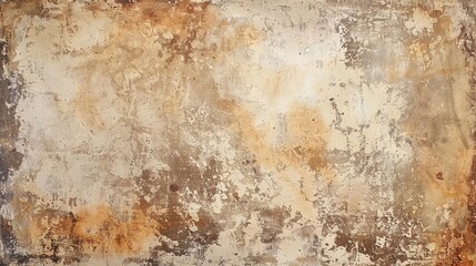 Obraz premium distressed vintage concrete stucco texture in old brown and tan tones antique fresco paint wall background