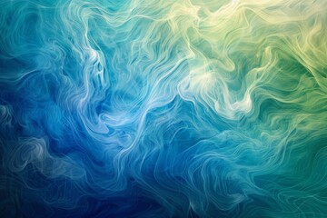 Swirling Colors of Blue and Green in a Vibrant Abstract Background Artwork