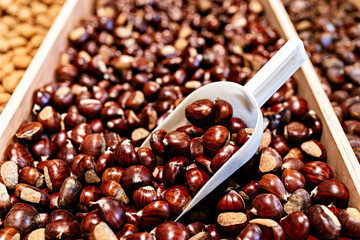 Chestnuts in a market