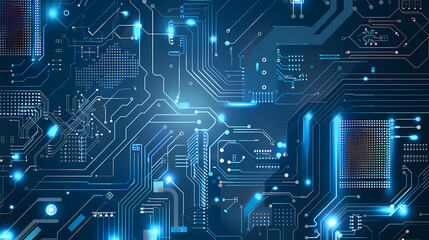 Circuit board technology cpu microprocessor vector image