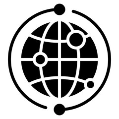 Global Network Icon Element For Design