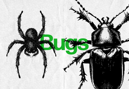 Bugs Dithering Bitmap Shapes