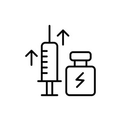 Supplement outline icons, minimalist vector illustration ,simple transparent graphic element .Isolated on white background