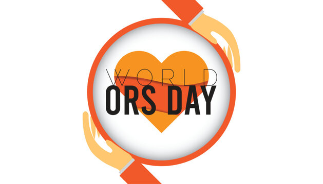 World ORS day every year in July. Template for background, banner, card, poster with text inscription.
