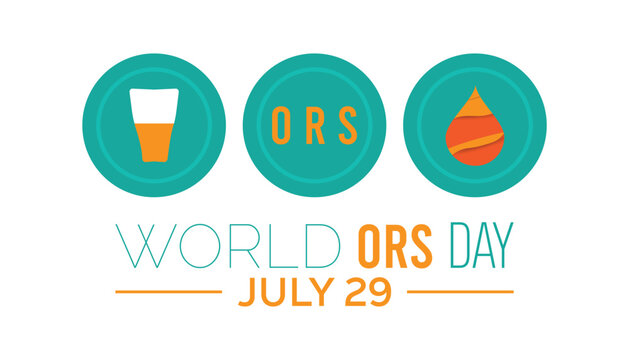 World ORS day every year in July. Template for background, banner, card, poster with text inscription.