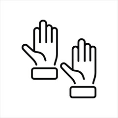 Gloves vector icon