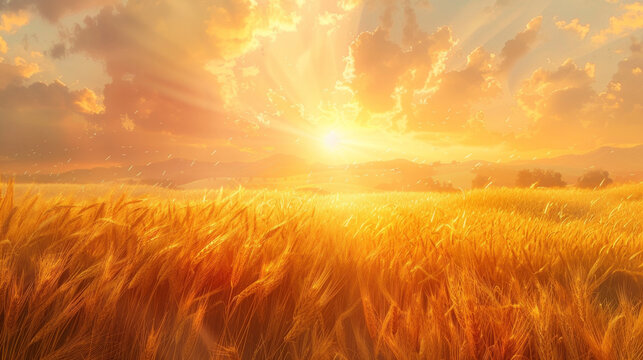 Fields of Anemoi with golden wheat swaying under the watchful eyes of the four winds.