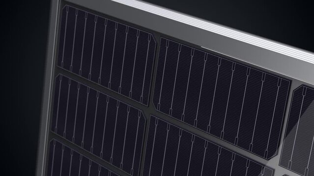 Animated solar panels Maltipuls Virson panel installation 3d graphic animation of clean power

