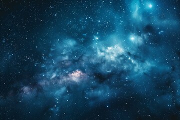 Naklejka premium Nighttime Starry Sky Background, Business Technology, Space Concept