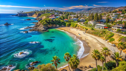 Obraz premium crescent-bay-of-laguna-beach--orange-county--calif