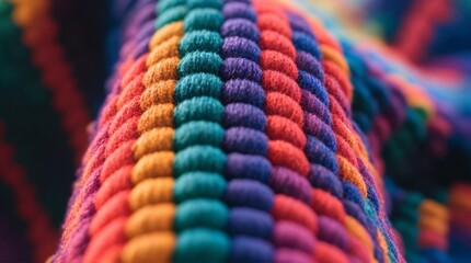 Close up of Colorful Wool Yarns