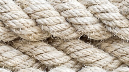 Detailed shot showcasing the texture and pattern of beige jute rope against a seamless backdrop. SEAMLESS PATTERN