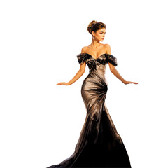 Naklejka premium woman in a dress isolated