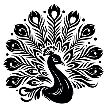 recommend clip art: Peacock silhouette