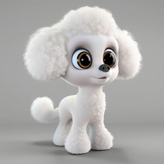 Obraz premium Cute white poodle 