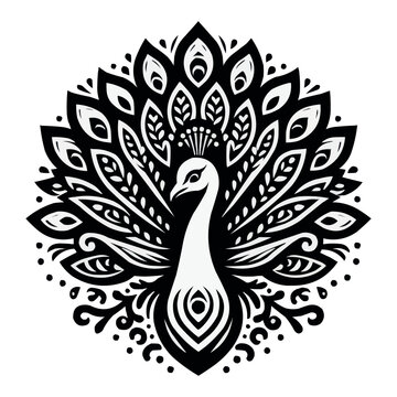 recommend clip art: Peacock silhouette