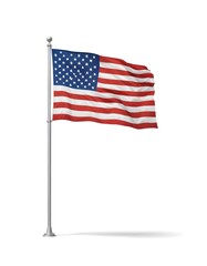 Fototapeta premium american flag isolated on white