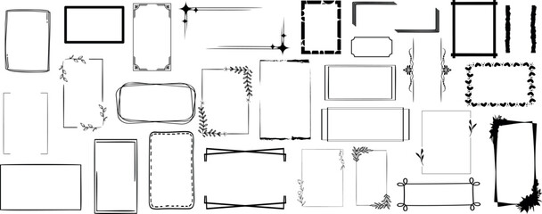 rectangle frames vector set, perfect for invitations, certificates, and posters. frame vector graphics with various border designs