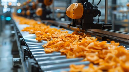 Future technology robotic arms delicately decorating pastries in an automated bakery, precision and detail