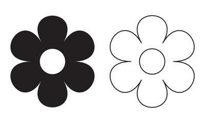 Flower icon. Flowers elements collection. Flower plant, floral garren icons collection. isolated on white background. Vector illustration. EPS 10/AI