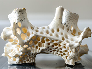 Intricate Fossilized Coral Close-Up: Detailed Texture and Latticework Highlighting Natural Marine Beauty - Perfect for Nature and Marine Biology Themes